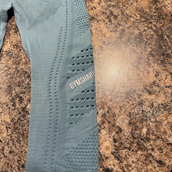 Gymshark Leggings Athleisure Minimalist Sporty Yoga 90s Cut Out Detail Blue XS - Picture 4 of 6